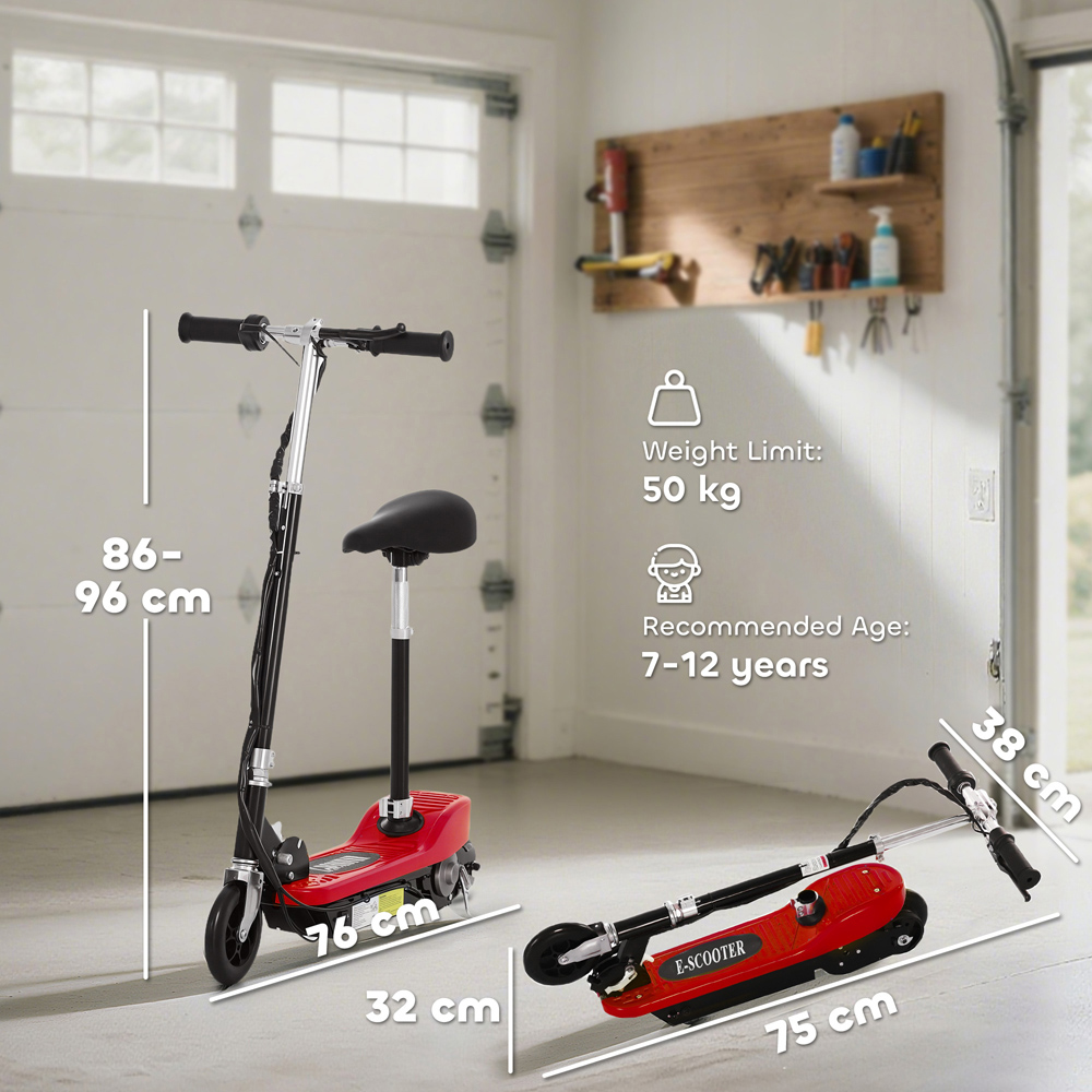 Tommy Toys Red Foldable Powered Kick Scooter 120W Image 9