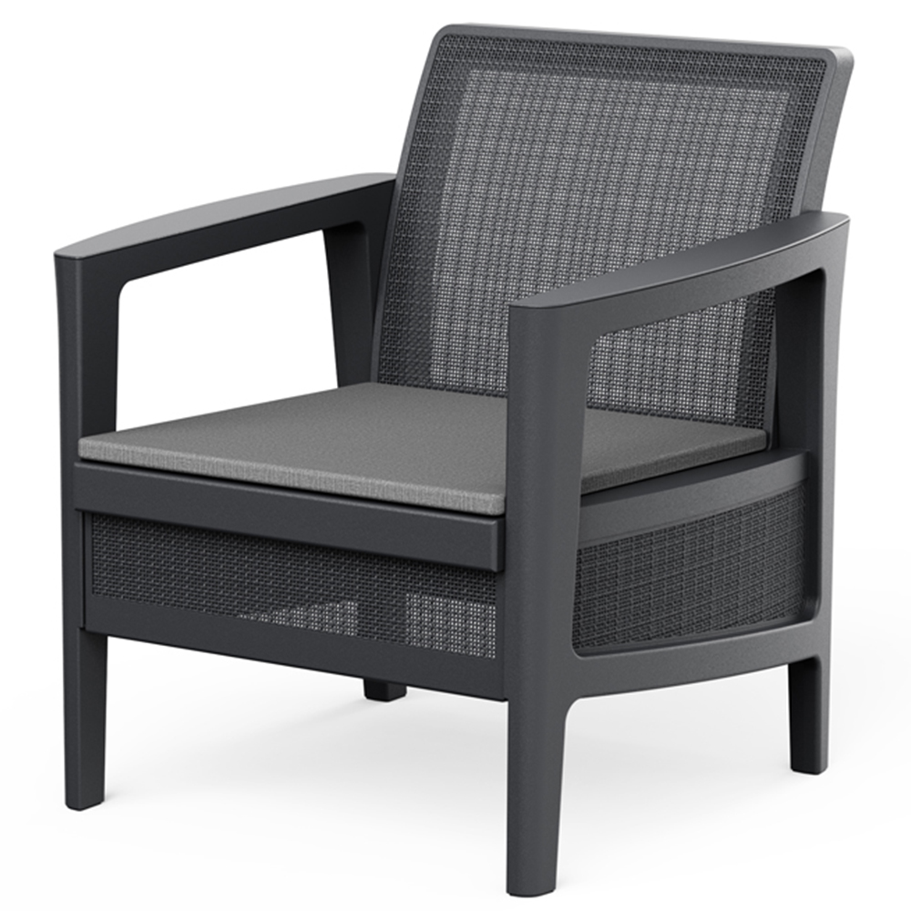 Keter Atlas 2 Seater Graphite Garden Bistro Set Image 3