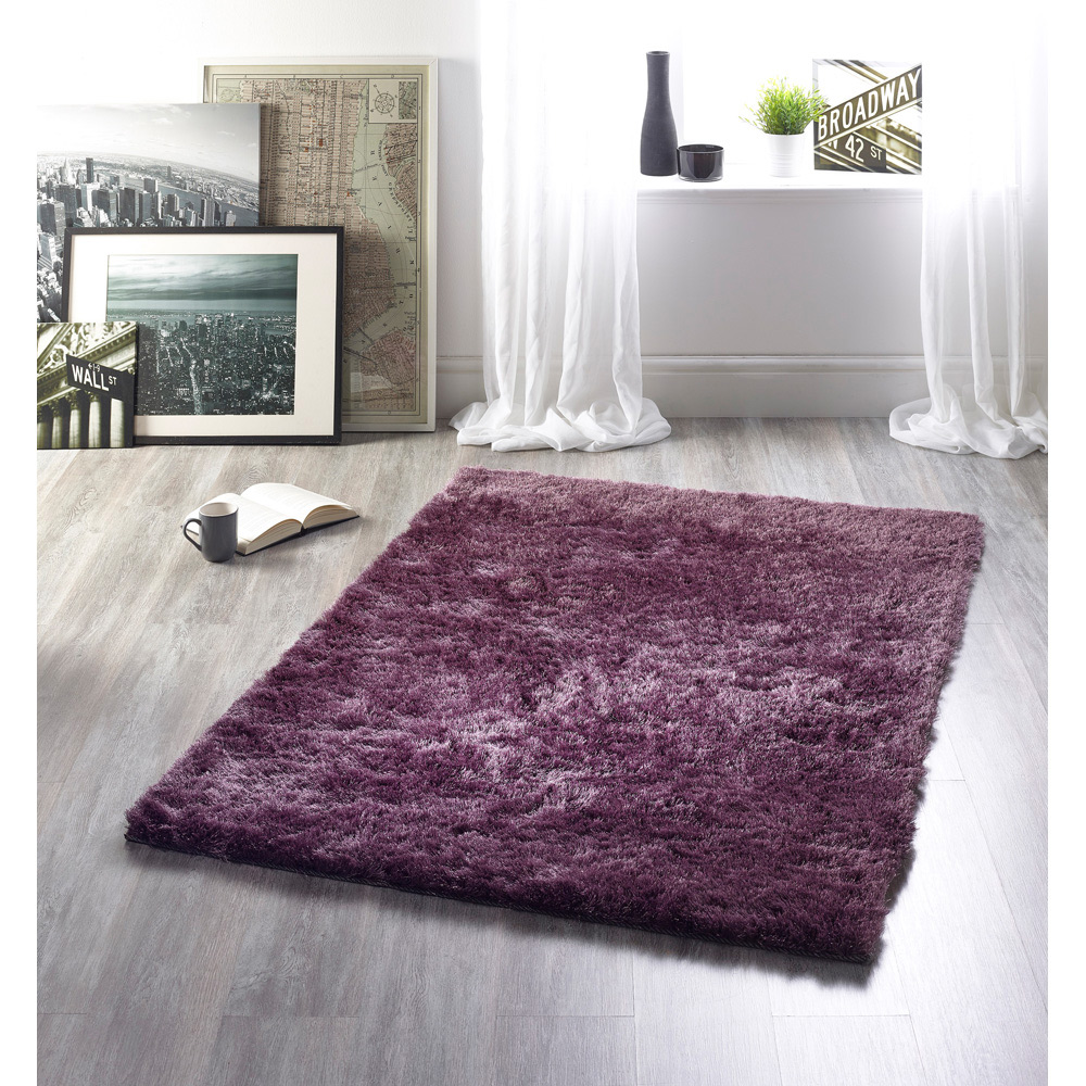 Origins Mauve Glamour and Shimmer Rug 80 x 150cm Image 2