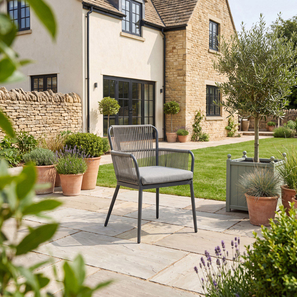 Artemis Home Westcott 4 Seater Grey Garden Dining Set Image 3