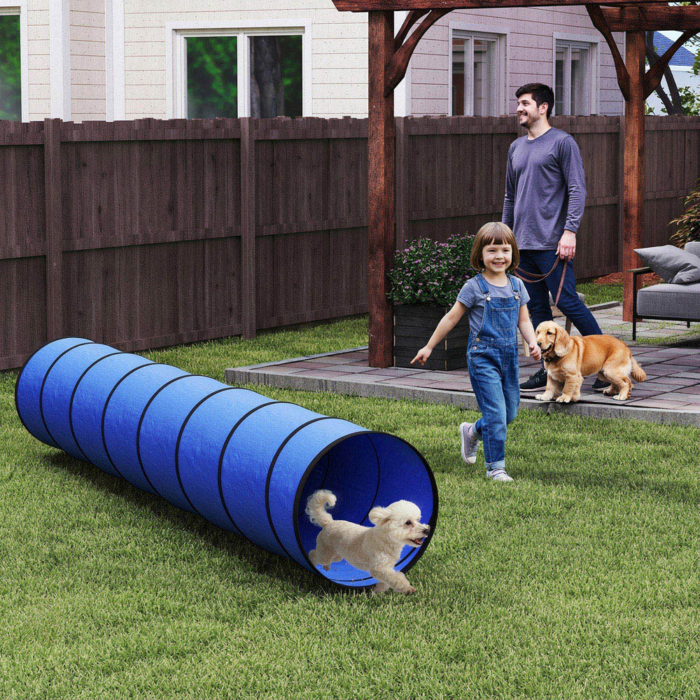 PawHut Foldable Dog Tunnel 300cm with 4 Ground Pegs and Bag Image 2