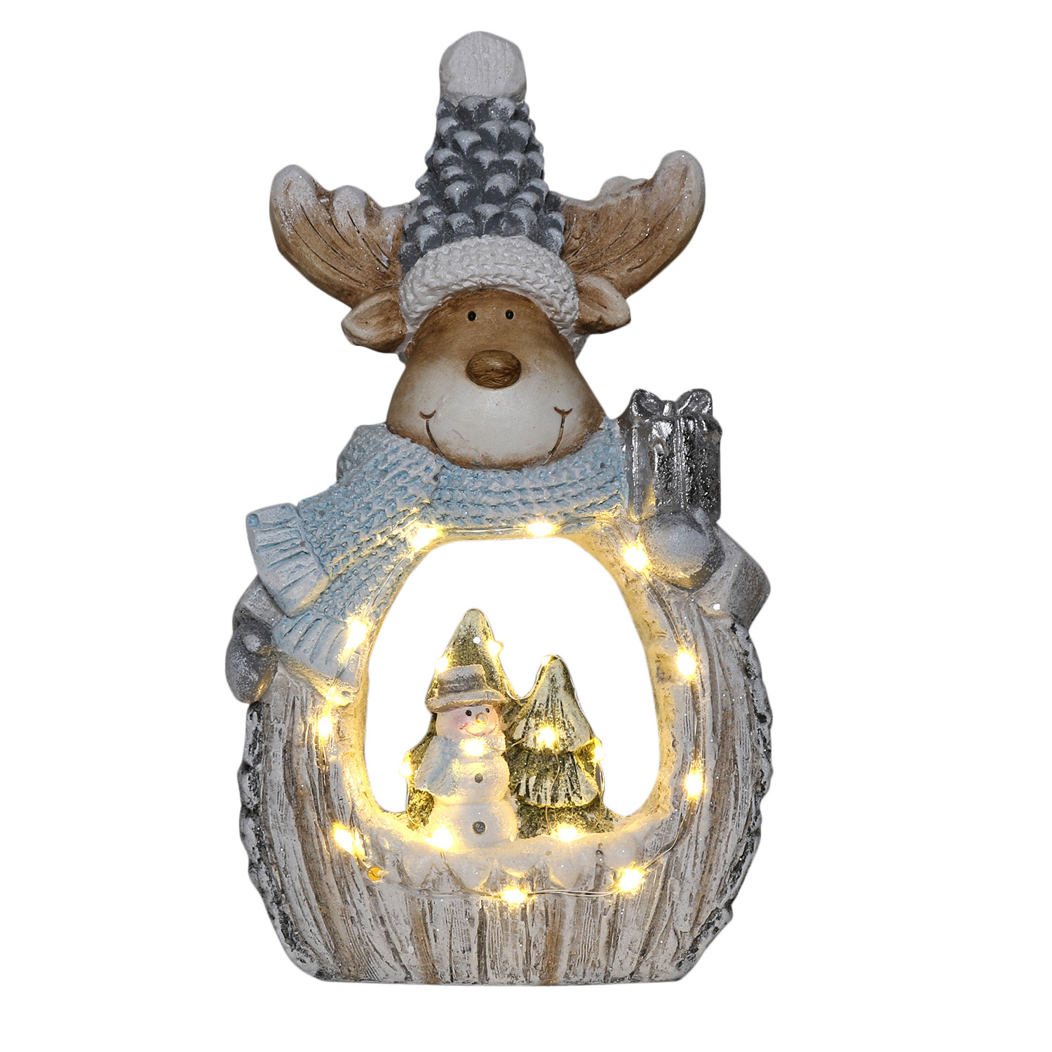 Alpine Lodge Festive Christmas LED Character Ornament Image 2