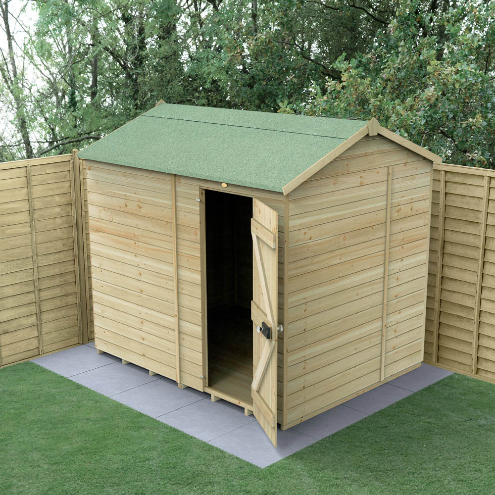 Forest Garden Timberdale 8 x 6ft Reverse Apex Garden Shed Image 2