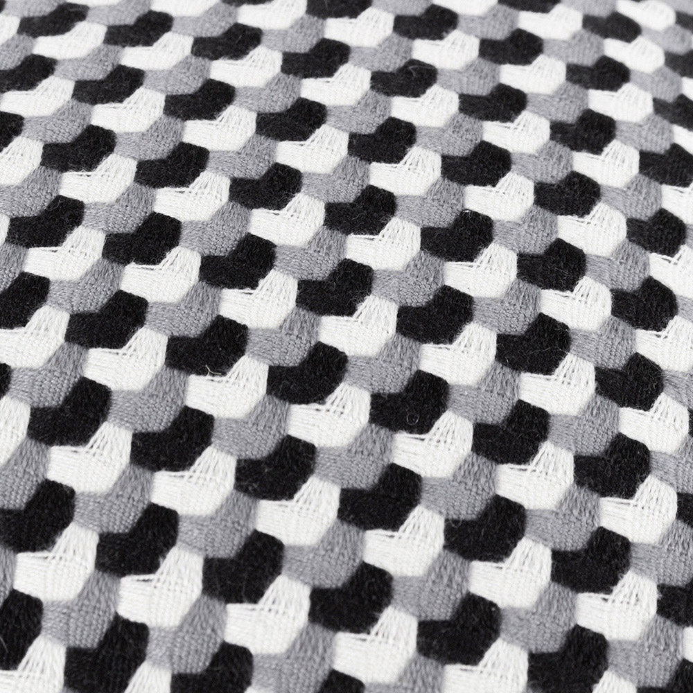 furn. Marttel Black Geometric Jacquard Cushion Image 5