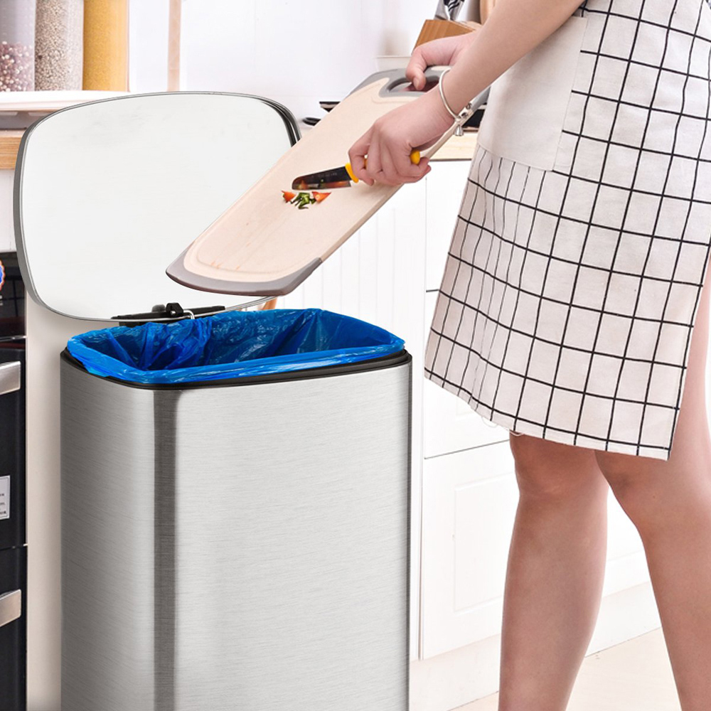Costway Stainless Steel Pedal Bin 50L Image 4
