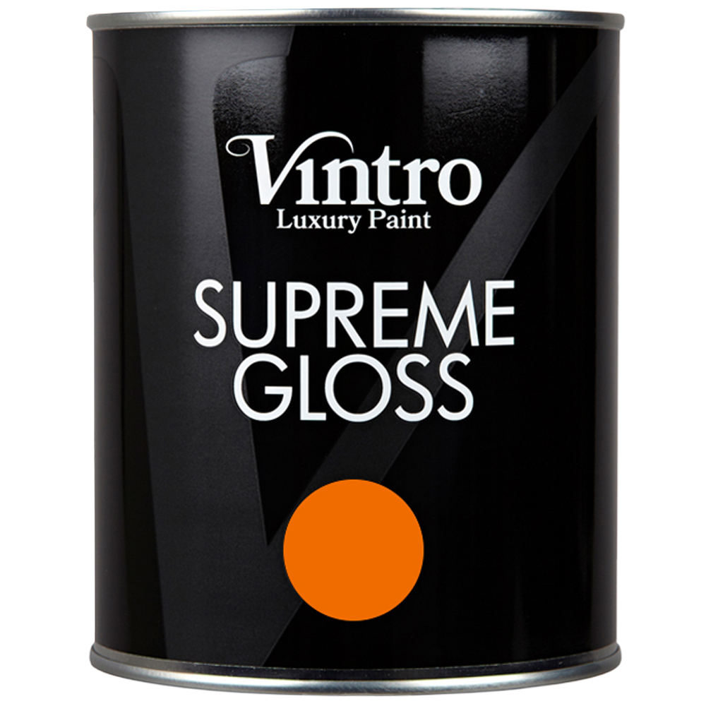Vintro Paint Walls and Ceilings Deep Saffron Gloss Paint 1L Image 2