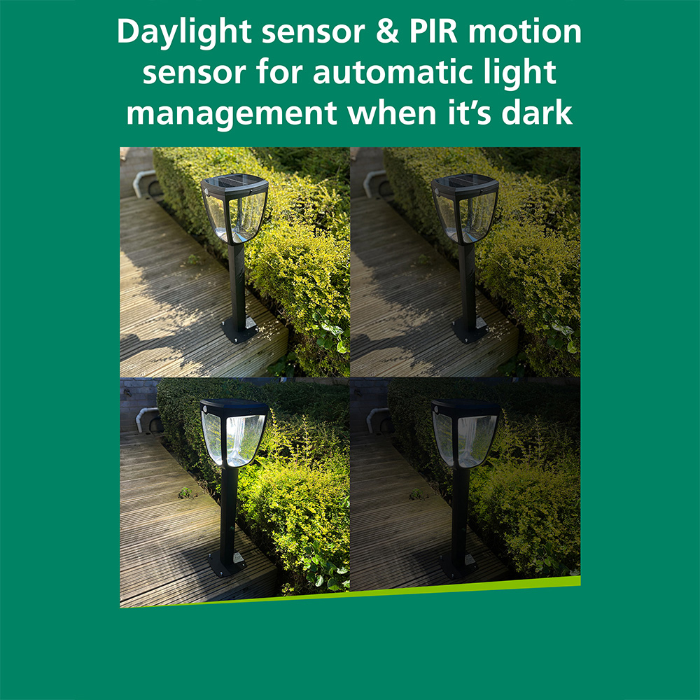 Sylvania YourHome Motion Sensor Solar Outdoor LED Lantern Bollard Light Image 5