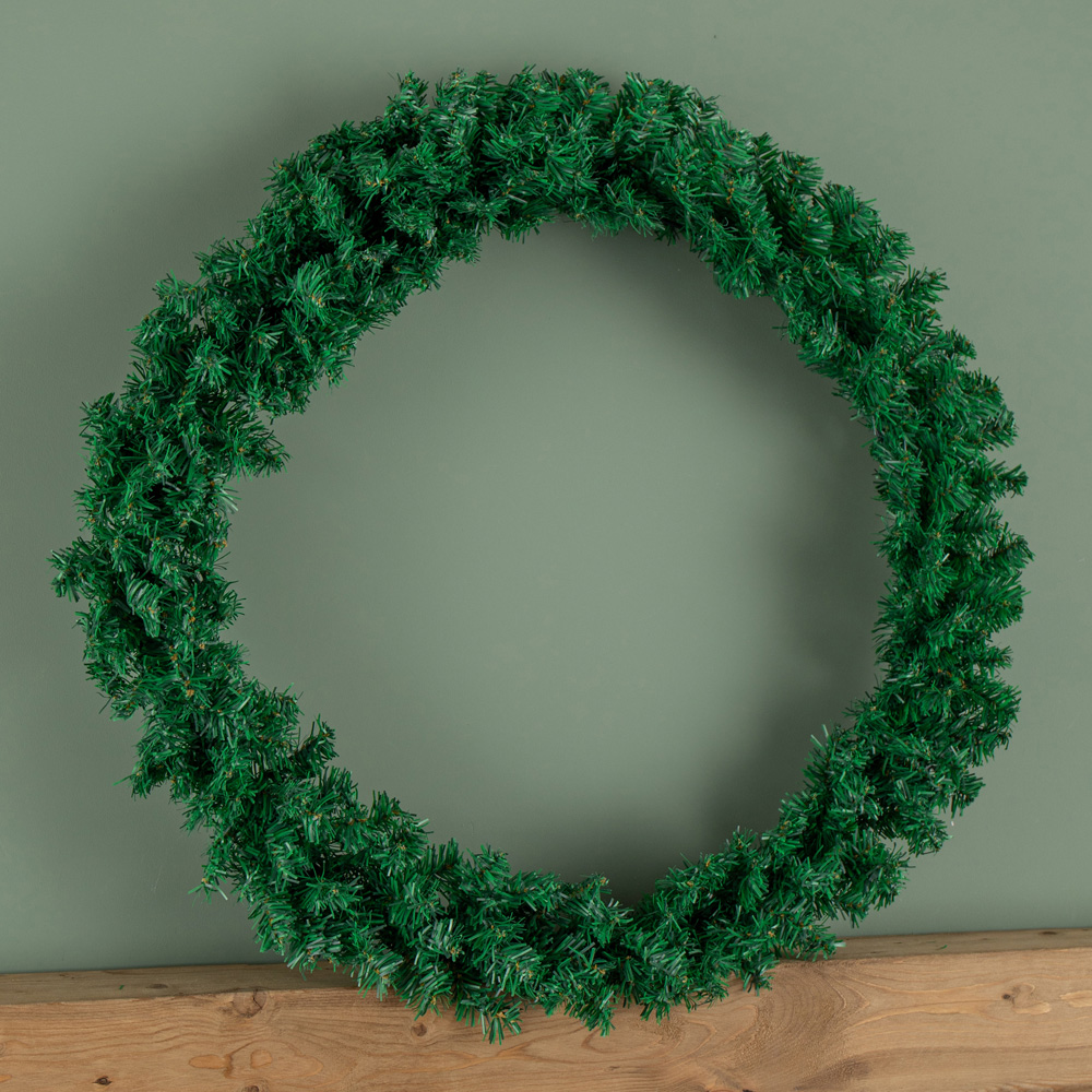 Samuel Alexander Green Plain Wreath 90cm Image 2