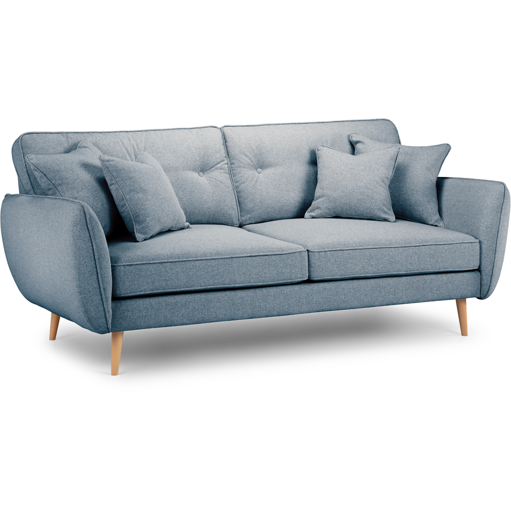 Opry Faro 3 Seater Button Back Denim Sofa Image 2