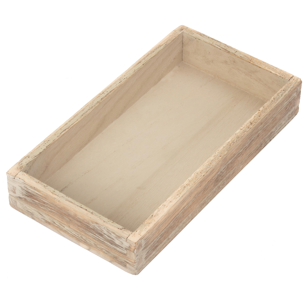 Red Hamper Small Shallow Wooden Plinth Tray Image 3