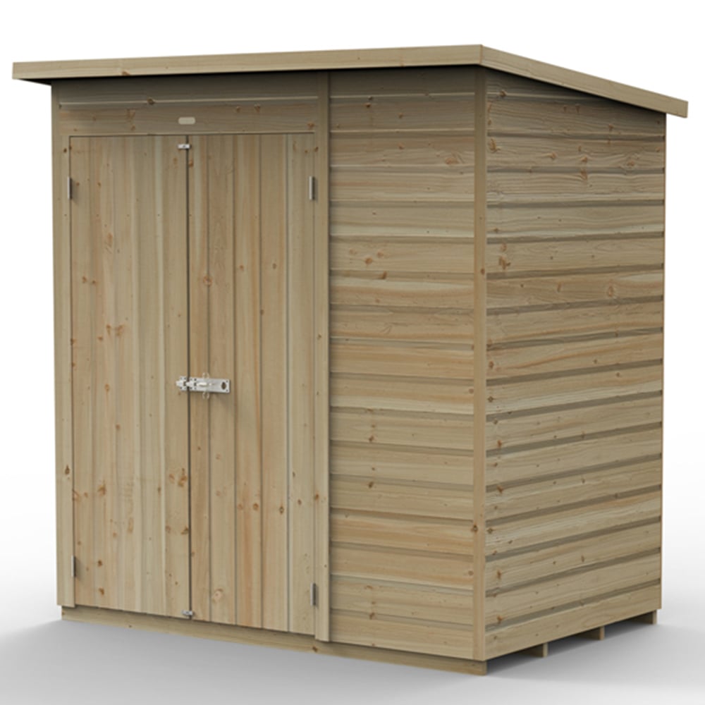 Forest Garden 6 x 4ft Beckwood Double Door Pent Shed Image 3