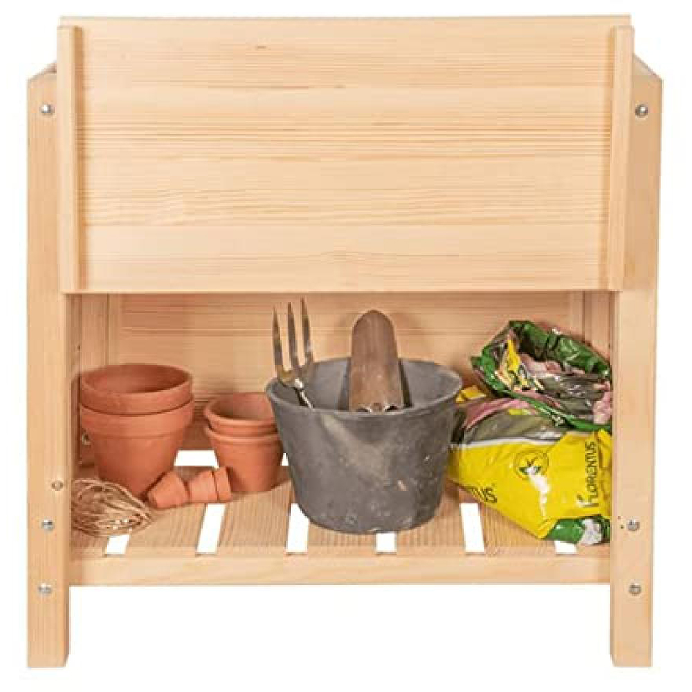 Fallen Fruits Wooden Raised Garden Bed with Storage Compartment 79.4 x 43.2cm Image 2