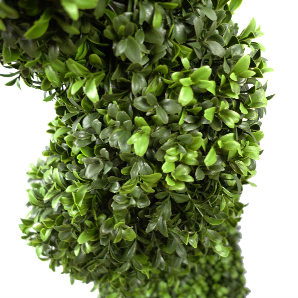 Leaf Buxus Spiral Buxus Artificial Tree in Pot 4ft 2 Pack Image 3
