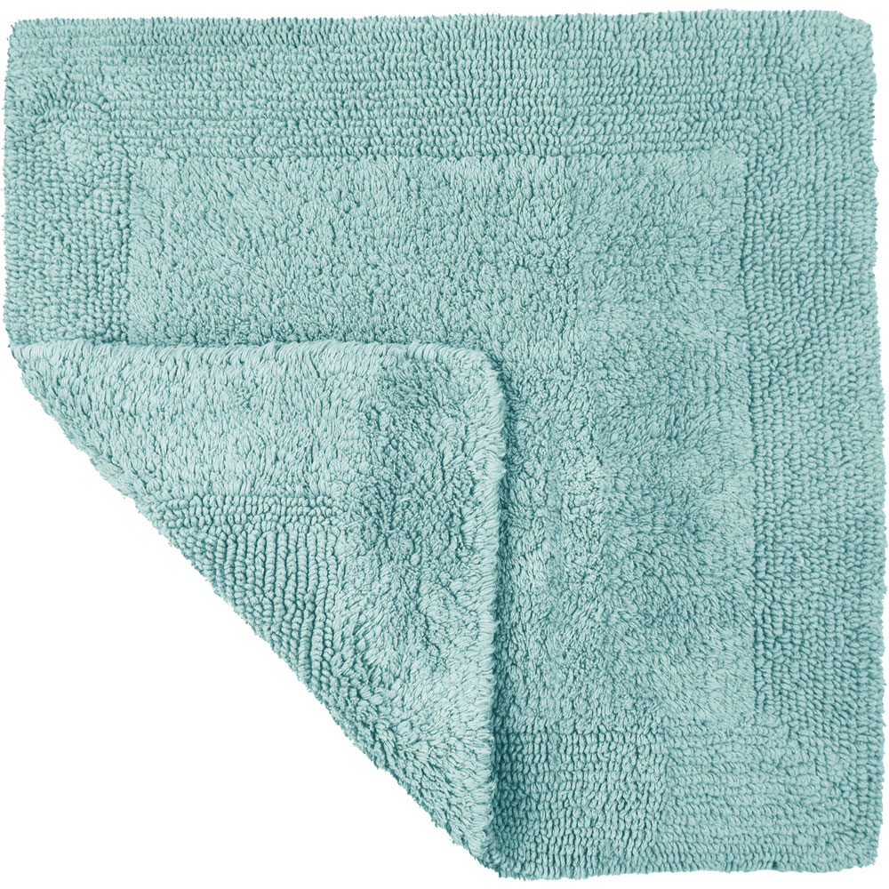 Allure Bath Fashions Elegance Duck Egg Reversible Square Bath Mat 55 x 55cm Image 3