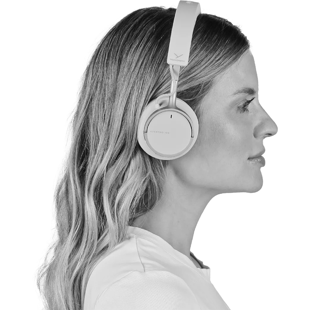 Beyerdynamic Aventho 100 Cream Wireless Active Noise Cancelling On-Ear Bluetooth Headphones Image 4