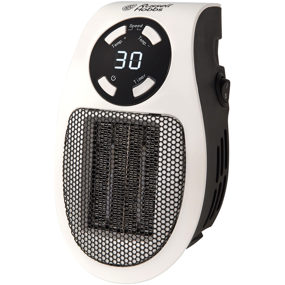 Russell Hobbs RHPH2001 White Ceramic Plug Heater 500W Image 1