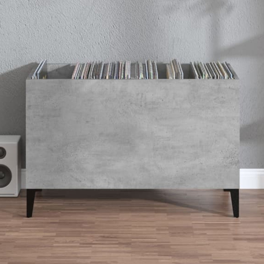 vidaXL Concrete Grey Record Cabinet Image 1