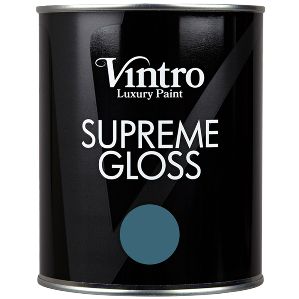 Vintro Paint Walls and Ceilings French Navy Gloss Paint 1L Image 2