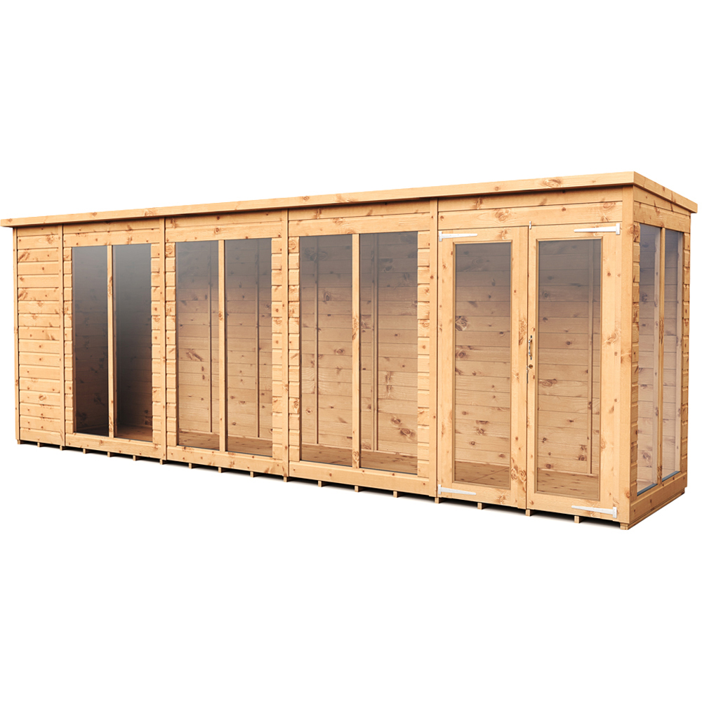 Empire Sheds 18 x 4ft Double Door Tongue and Groove Pent Summerhouse Image 1