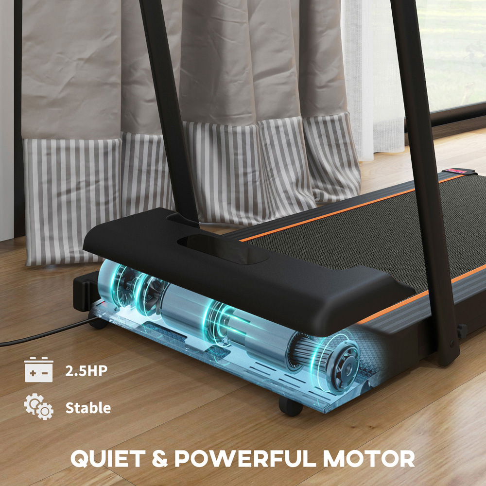 SPORTNOW Orange Foldable Walking Pad with LED Display Image 4