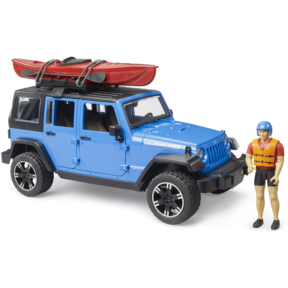 Bruder Kids Jeep Wrangler Unlimited Rubicon with Kayak and Kayaker Playset Model Image 2