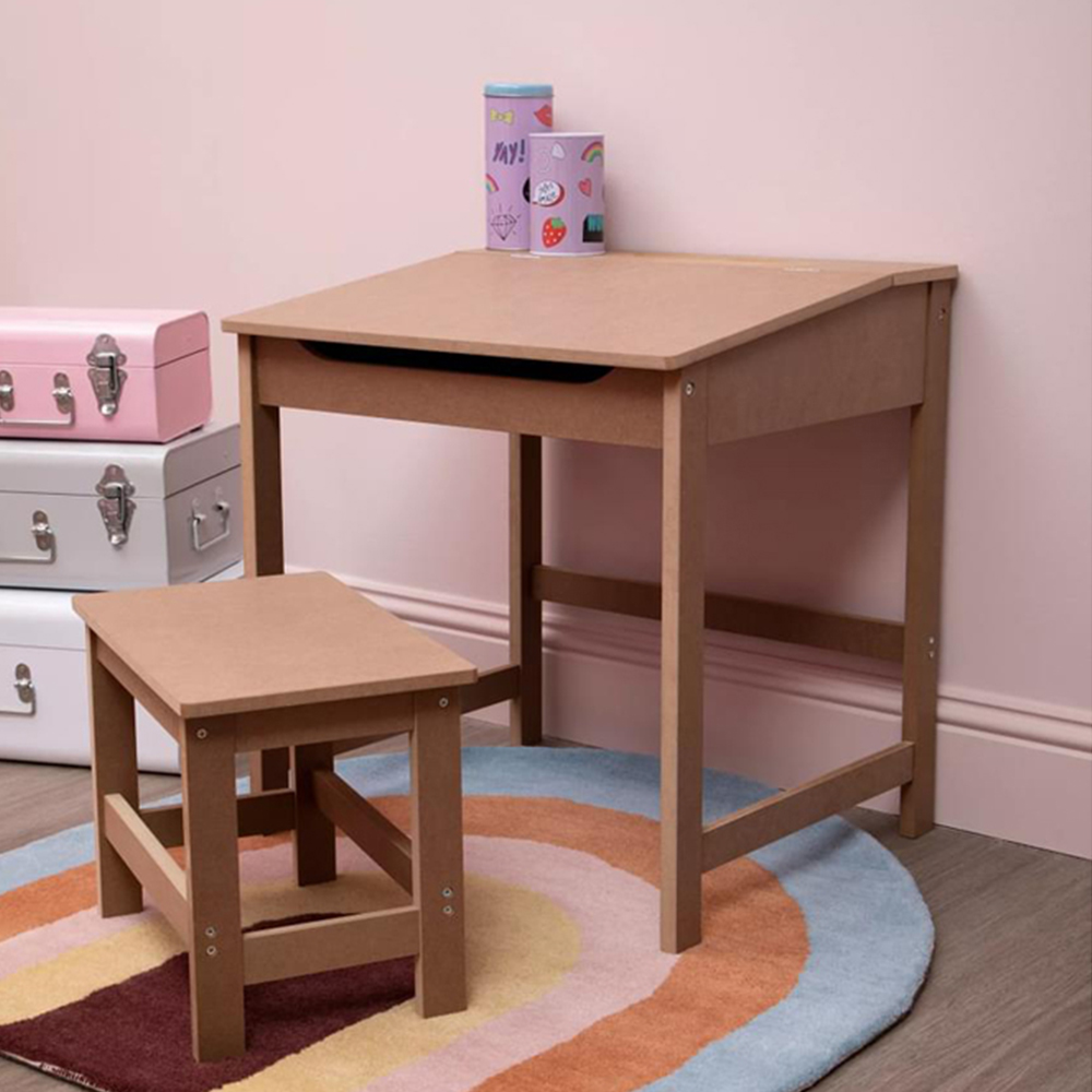 Premier Housewares Kids Natural Desk and Stool Image 6