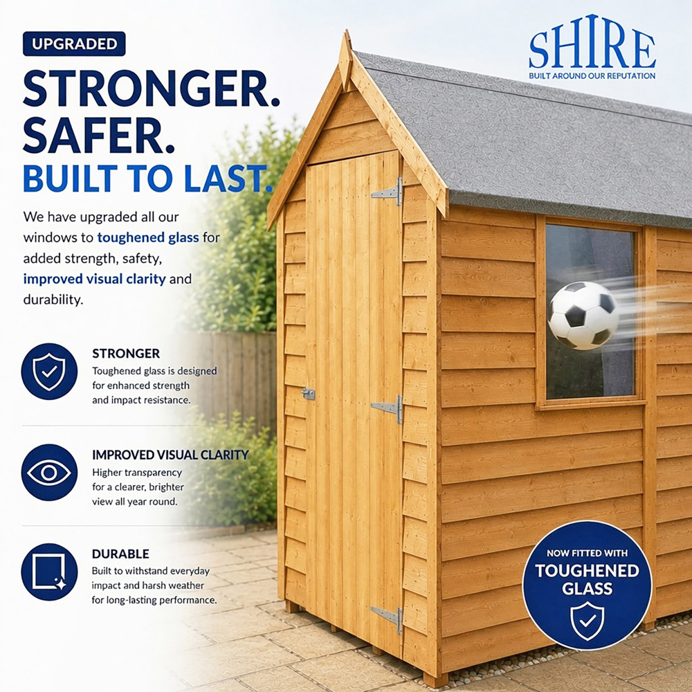 Shire 12 x 6ft Overlap Pent Garden Shed Image 5