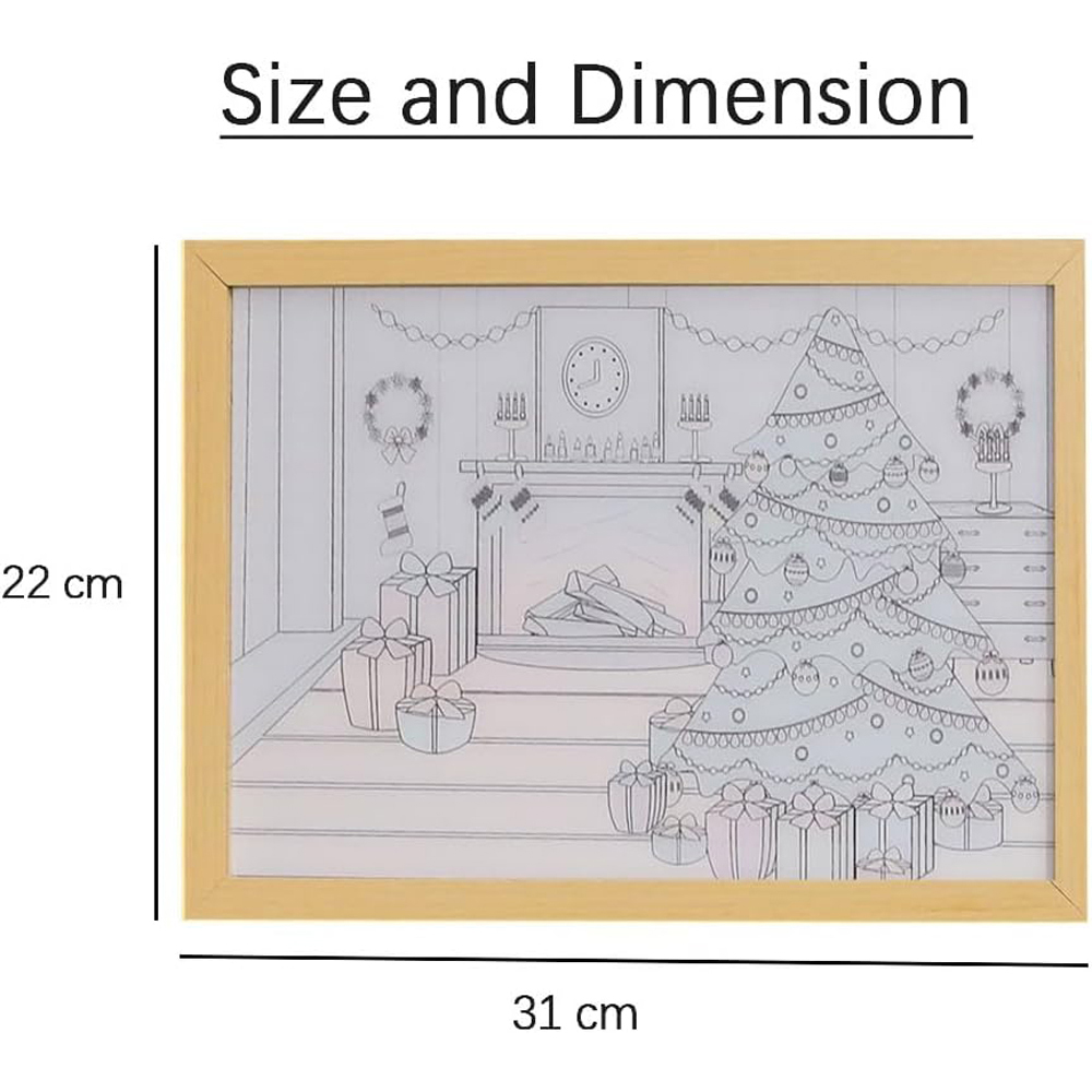 Alivio Christmas Tree Decorative Wall Photo Frame with Warm Lights 22 x 31cm Image 7