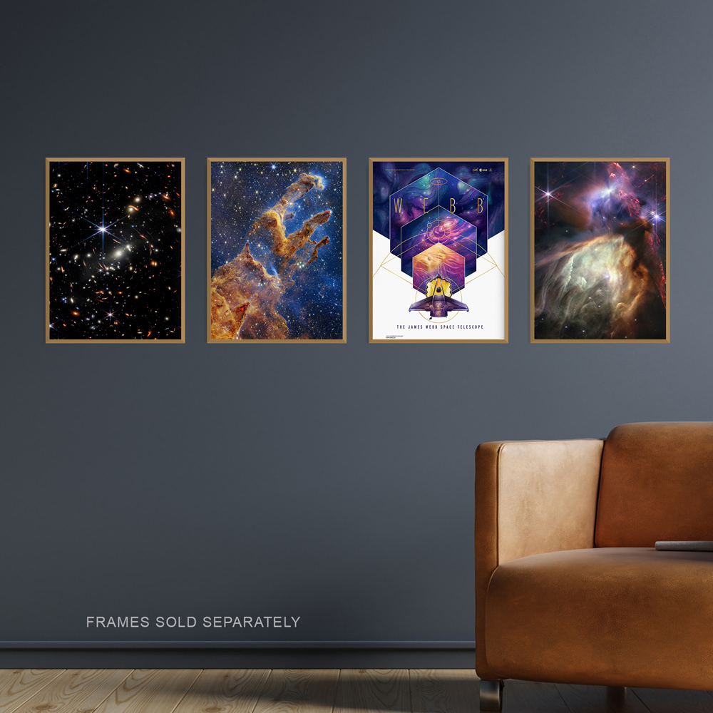 Artery8 NASA James Webb Space Telescope Rho Ophiuchi Pillars Wall Art Print 30 x 41cm 4 Pack Image 2
