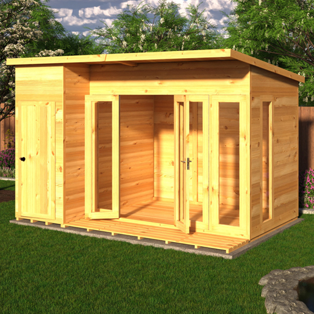 Shire Aster 12 x 8ft Shiplap Left Hand Storage Pent Summerhouse Image 2