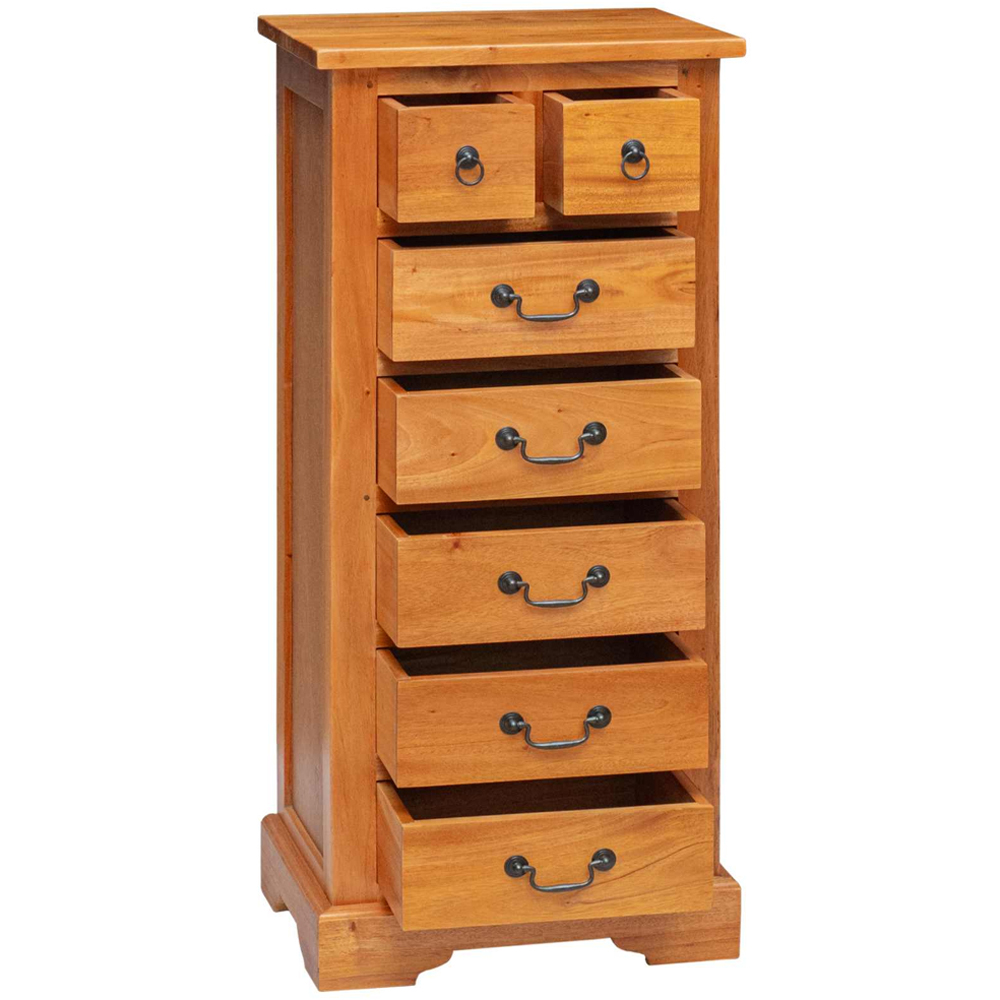 vidaXL 7 Drawer Brown Tall Chest of Drawers Image 4