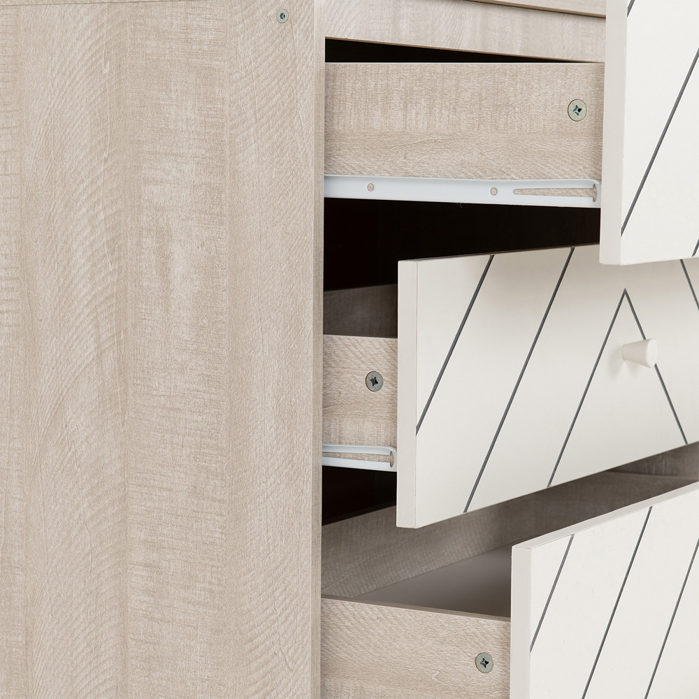 Seconique Dixie 4 Drawer Dusty Grey and White Storage Chest Image 7