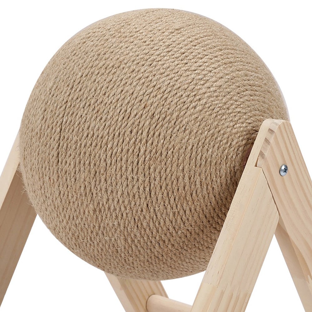 Living and Home Wooden Cat Scratching Ball Toy Image 4