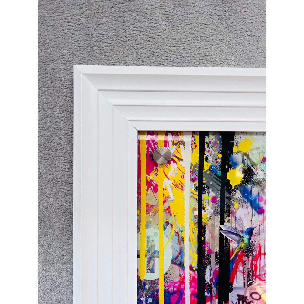 Splashbax This Kitchen is for Dancing White Premium Gallery Frame LED Neon Wall Art Image 3