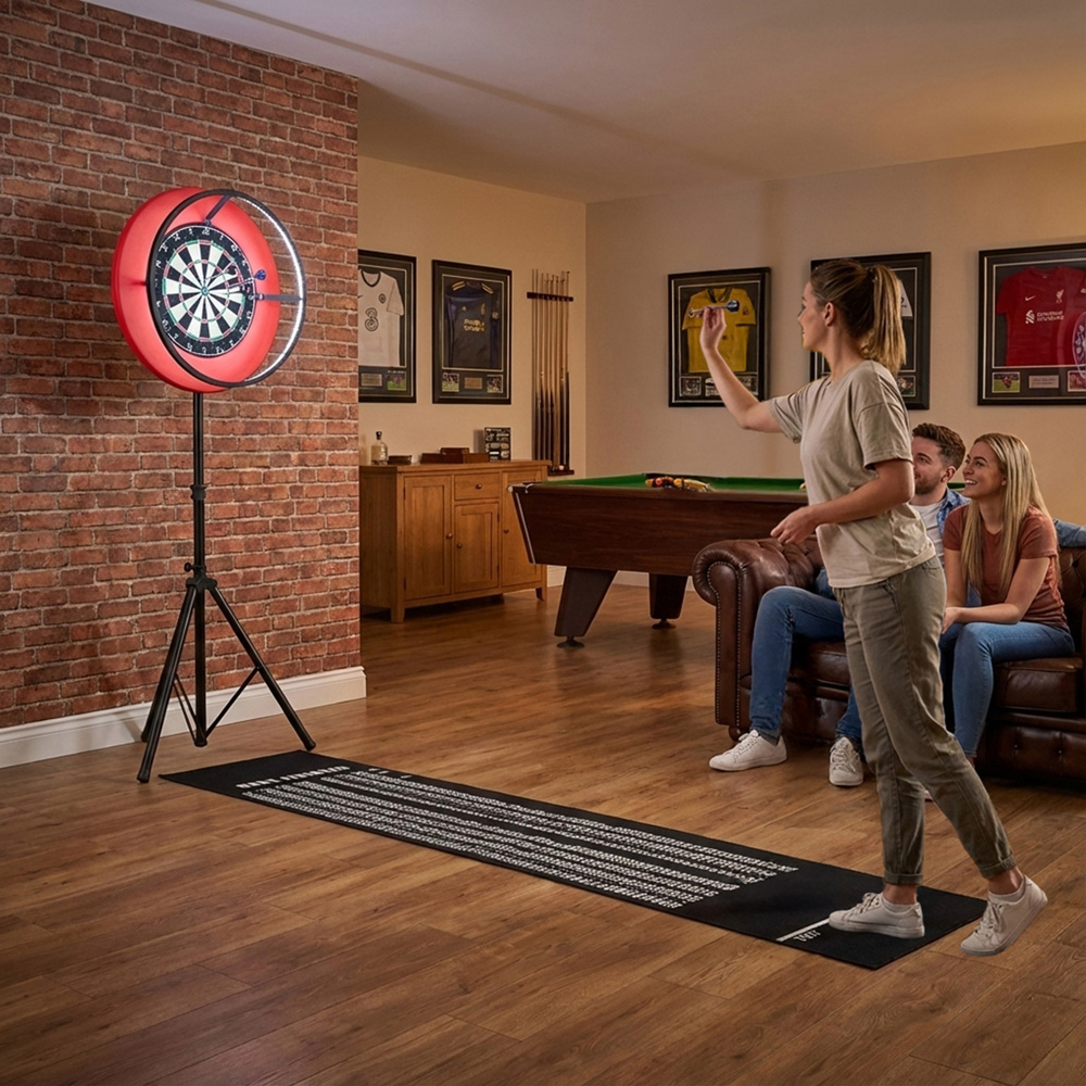 MonsterShop Dart Board Set with LED Surround Image 2