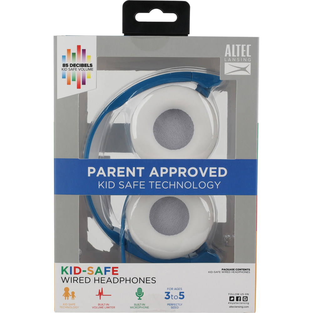 AVF Altec Lansing Kids Blueberry Blue Wired Headphones Image 6