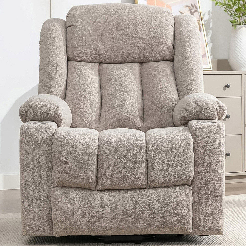 Artemis Home Redding Brown Massage and Heat Dual Motor Electric Lift Assist Recliner Chair Image 1