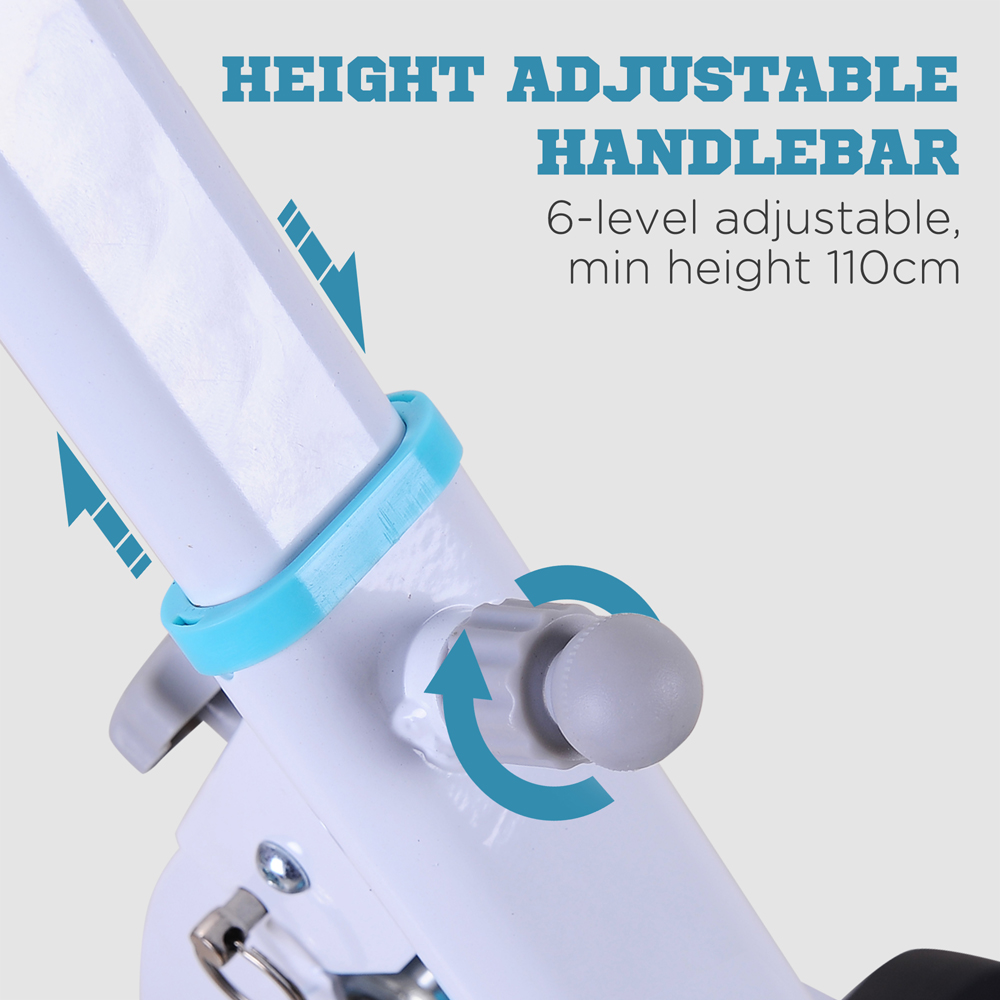 HOMCOM White and Blue Steel Foldable Stepper Fitness Machine Image 5