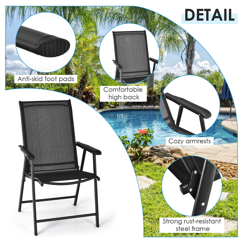 Costway Set of 2 Black Dining Chair Image 5