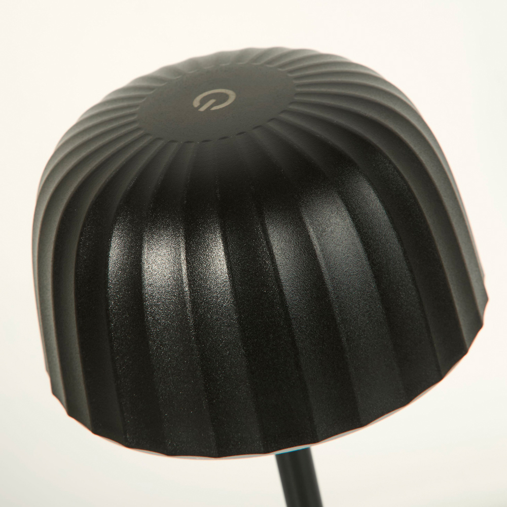 Lighting Collection Boyd Black Rechargeable LED Table Lamp Image 4