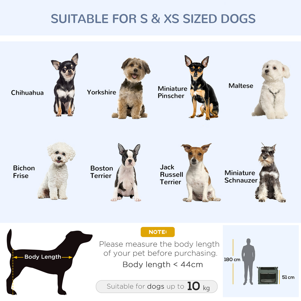 PawHut Grey Soft Side Small Dog Pet Carrier with Cushion Image 5
