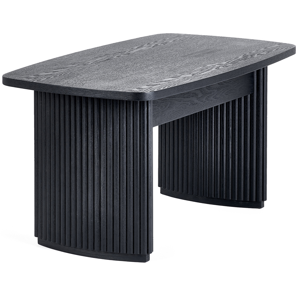 Julian Bowen Louis Black Fluted Compact Coffee Table Image 4