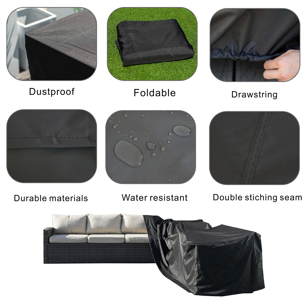 Direct Wicker L-Shaped Sofa Rain Cover 215 x 215cm Image 8