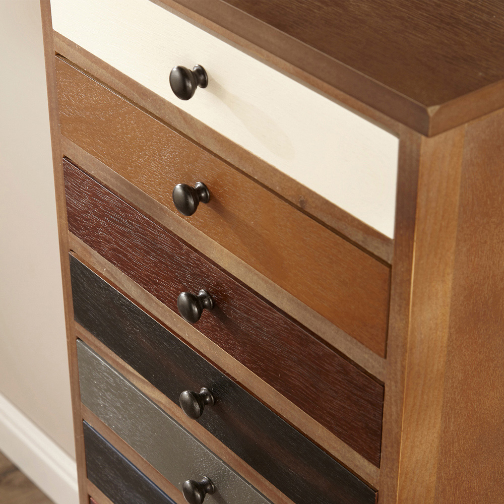 Pacific Lifestyle Loft 13 Drawer Multicolour Pine Wood Chest of Drawers Image 4