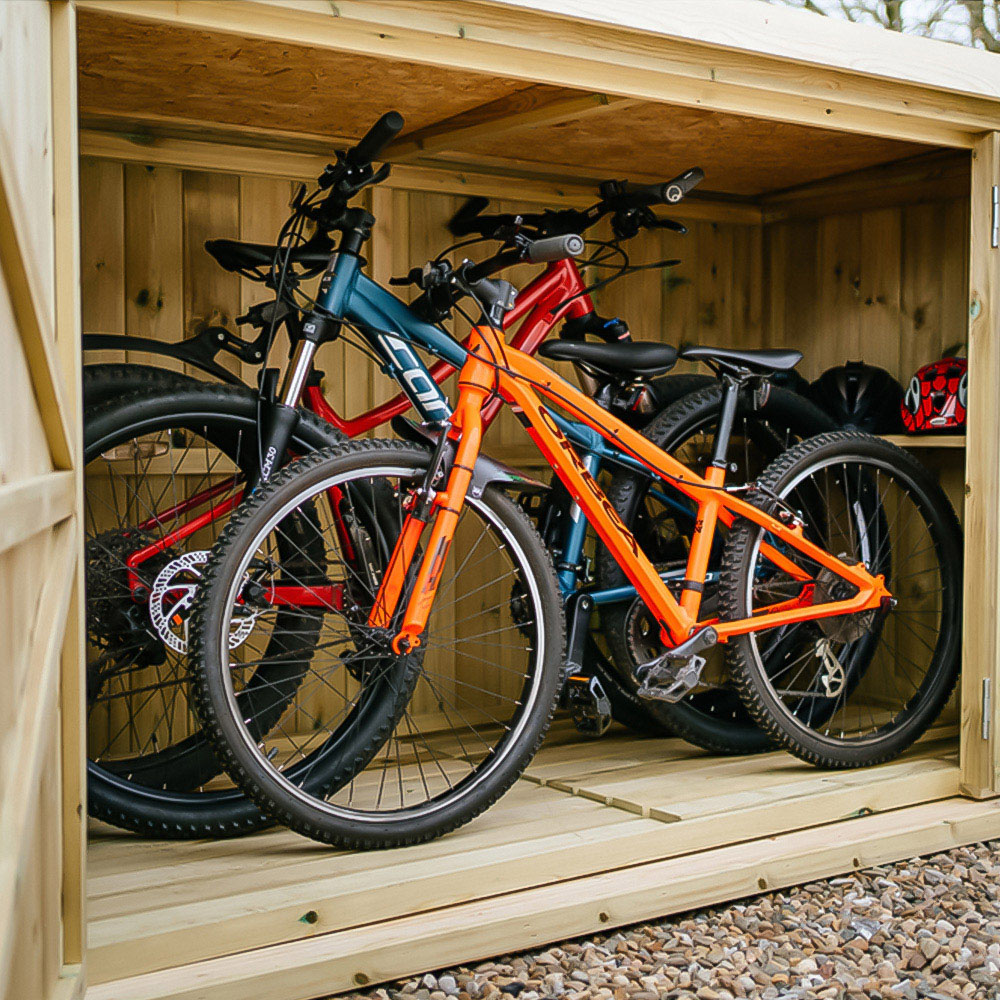 The Garden Village Chipping 7 x 4ft Large Bike Shed Image 6