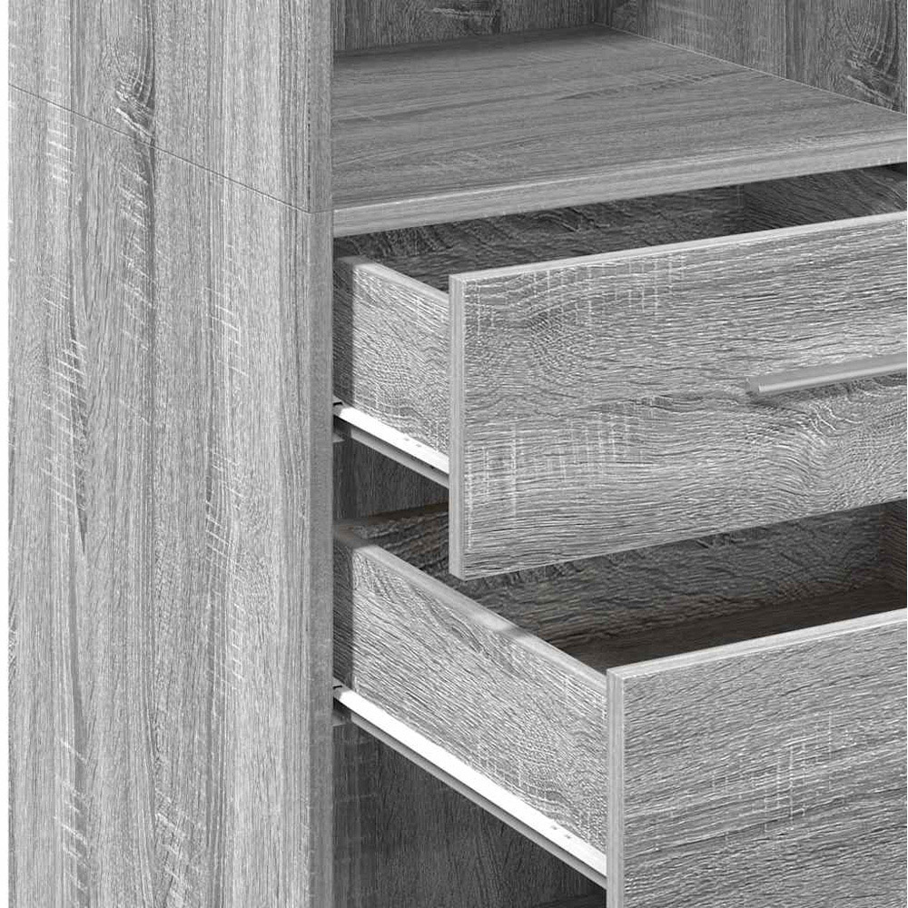vidaXL 2 Drawer 3 Shelf Grey Sonoma Highboard Image 8