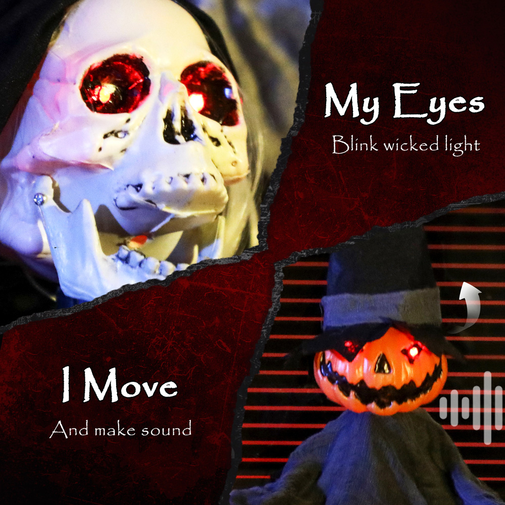 Outsunny Animated Skeleton Candy Dish Halloween Decoration Image 7