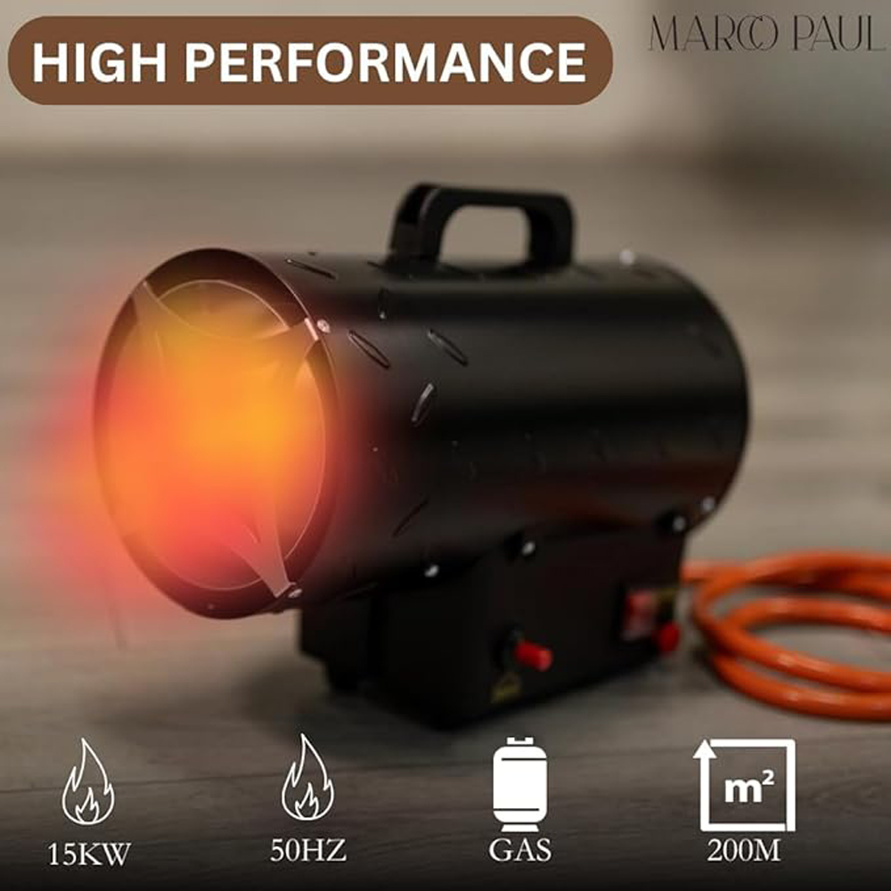 Marco Paul Black Gas Heater 15000W Image 7