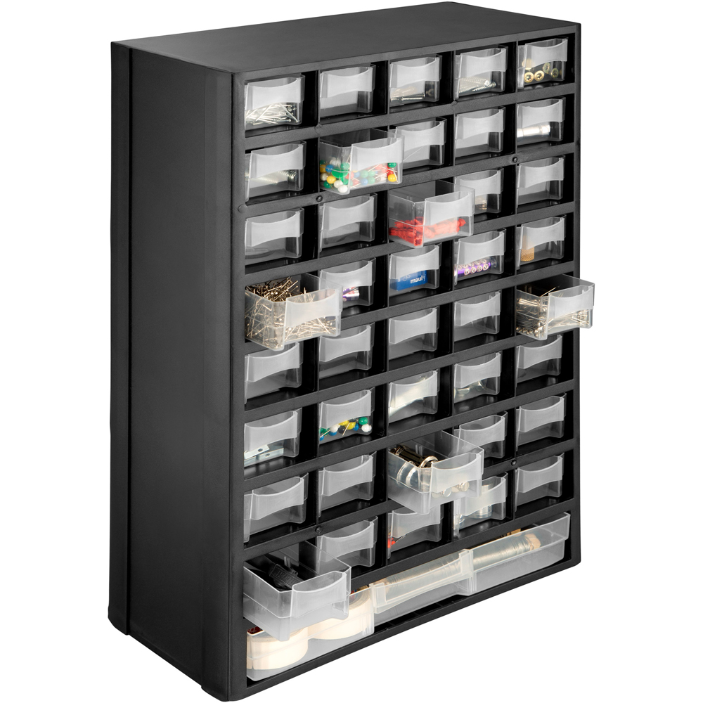 tectake 41 Drawer Plastic Wall Mounted Storage Bin Image 2