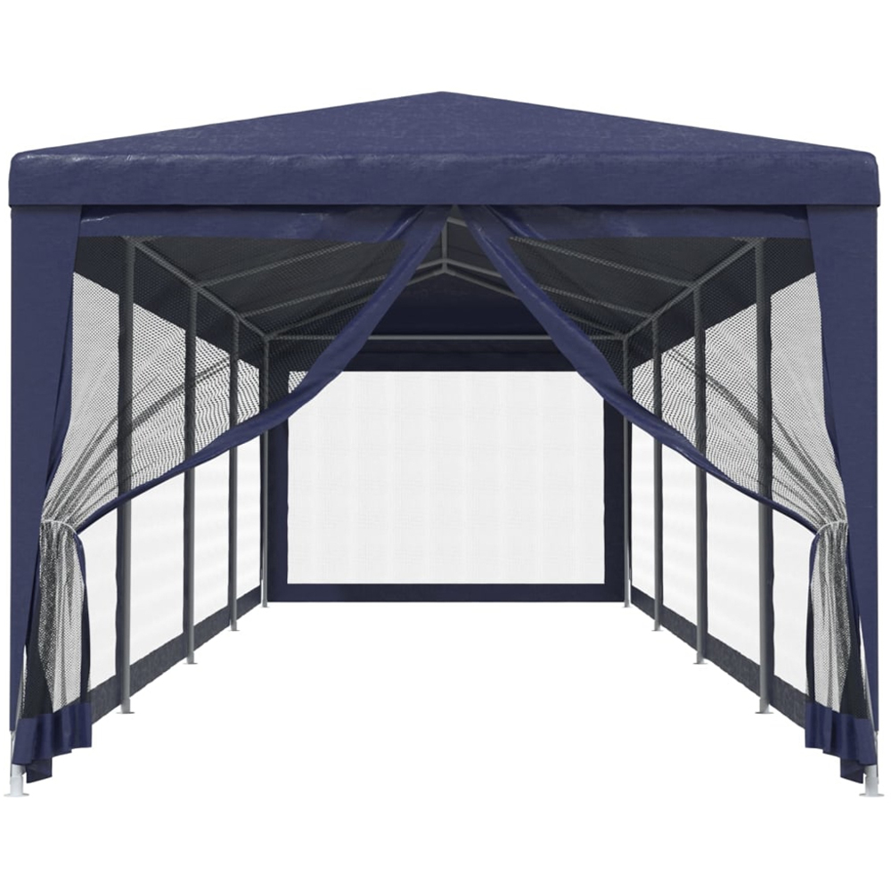 vidaXL 3 x 12m Blue Party Tent with 10 Mesh Sidewalls Image 3